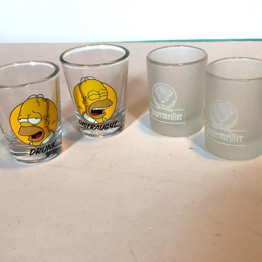 Jagermeister & Simpson shot glass bundle